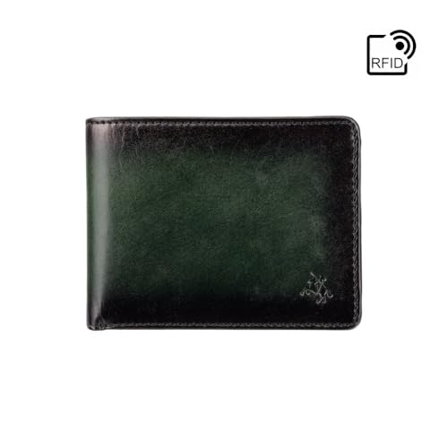 VISCONTI Atelier Collection Roland Leather Wallet RFID Blocking AT63, Burnished Blue (Burnish Green)2