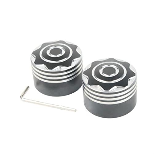 Couvre écrou d'essieu avant moto noir anti-corrosion pour Harley Davidson Road King FLHR - 2