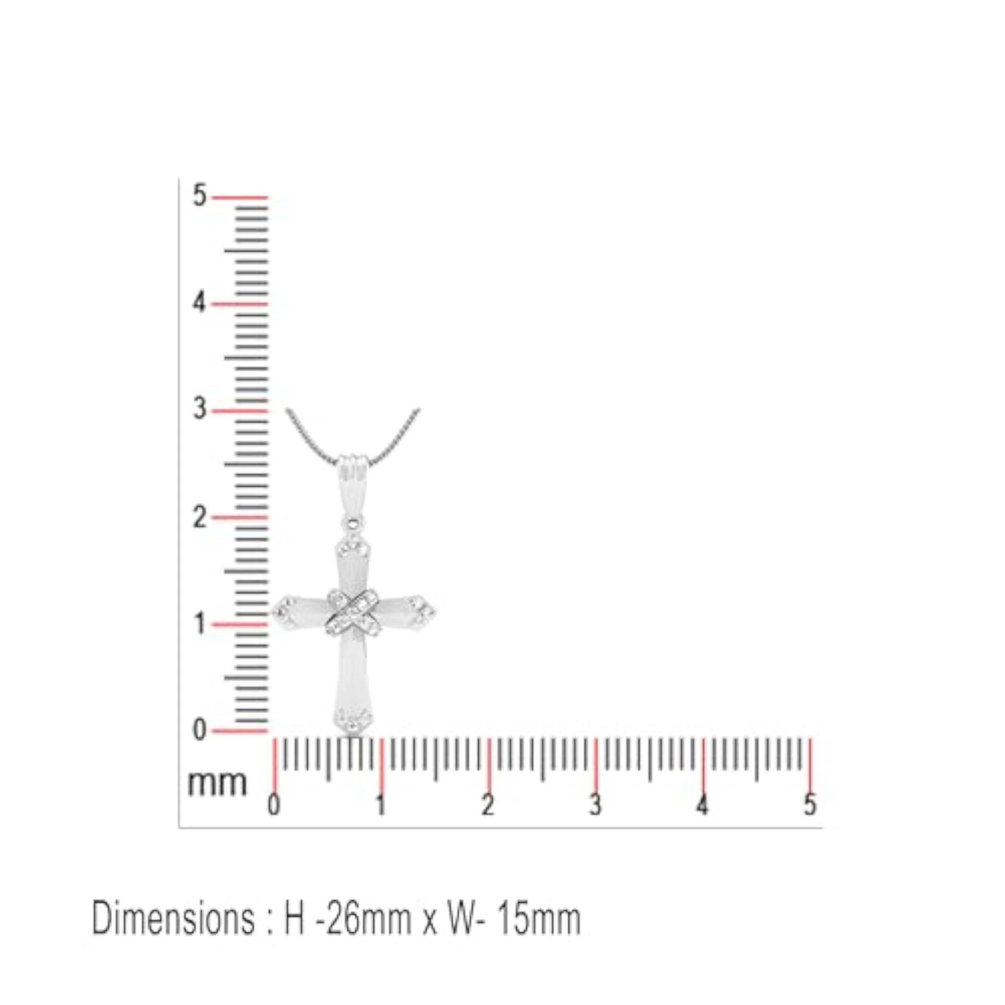 Stylish 925 Sterling Silver Unisex Holy Cross Pendant with Chain