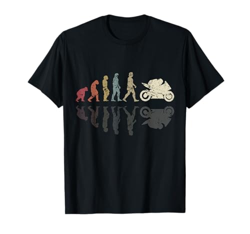 Moto Evolution Vintage Shadow Biker Motard T-Shirt