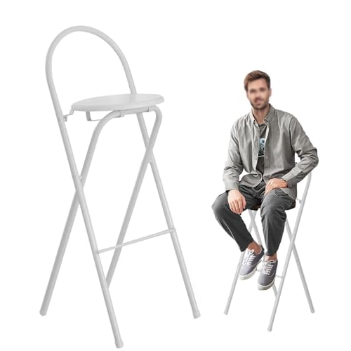 Tabouret de bar pliable et portable blanc pour stopper l'encombrement de votre cuisine