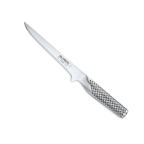 Global 6 1/4 inch Flexible Boning Knife - Lightweight Japanese Stainless Steel, Razor-Sharp Edge, Made in Japan, G-21