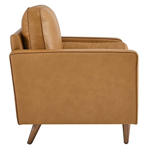 Modway Valour Leather Tufted Accent Armchair In Tan #TOP3