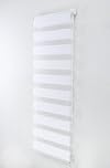 Funky Gadgets Day and Night Roller Blinds Dual Layer Fabric Zebra Blind Translucent or Blackout Vision Roller Shades No Drill Blinds Curtains for Windows and Doors White, 64W x 165H cm