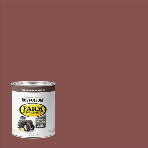 Image of Rust-Oleum 280151-2PK Farm & Implement Enamel Primer Quart, Red Oxide Metal Primer, (Pack of 2)