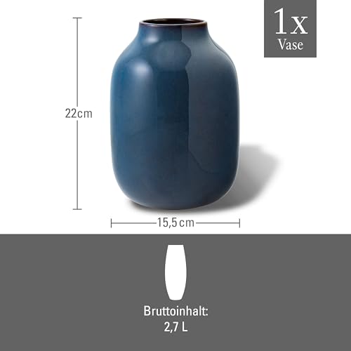 Lave Home Shoulder vase, 15.5 x 15.5 x 22 cm, Bleu uni - Image 5