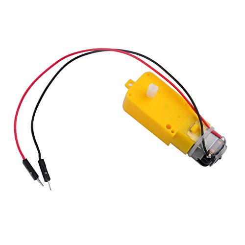 Stemedu 2 Sets DC Gearbox Motor TT 200RPM Tire Wheel DC 3-6V for Arduino Smart Car Robot 1:48 Male Connector - Thumbnail 2