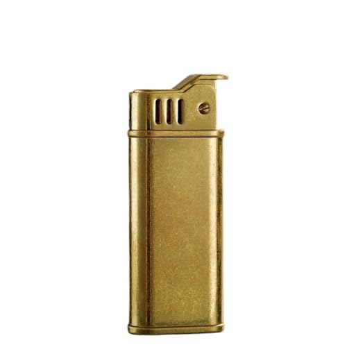 Image of Smoke King Lighter Vintage Antique Gold Refillable Lighter with Mechanical Grinding Wheel, Oil Tank, Windproof & Durable Retro Design Gift for Men (Fuel Not Included)