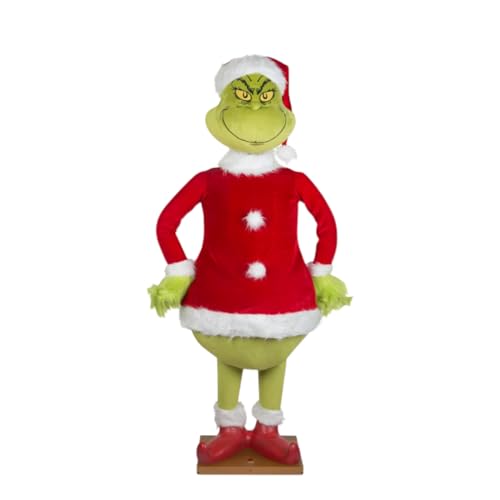 Life-Sized Animated Singing Dancing Grinch Christmas Dcor. 6.5ft Tall. Great for Children and Adults. for Indoor and Covered Outdoor Use.