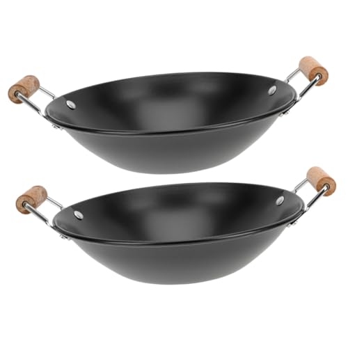 Unomor Thickened Pot Wooden Handle for Household Cooking Paella Hot Pot and Seafood