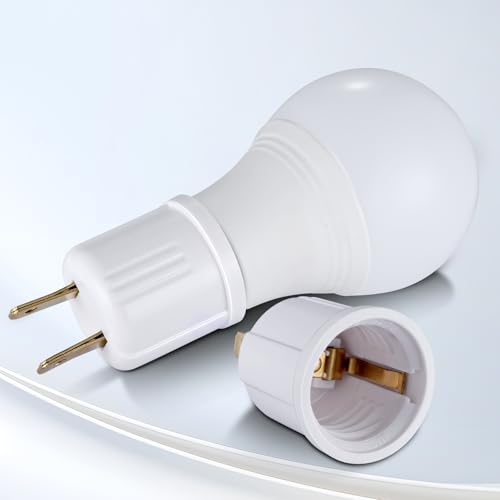 outlet to socket adapter plug-in light socket convert outlet to light bulb socket polarized 2-prong outlet to e26 e27 screw base bulb socket 660 watt 125 volt ul listed 4-pack