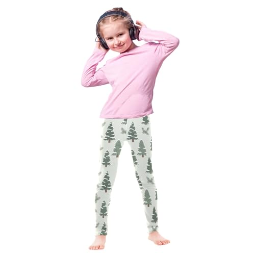 Girls Leggings Soft & Comfortable,Casual Stretch Pants,Kids Tights for Dance Yoga Workout Running Size 4-104