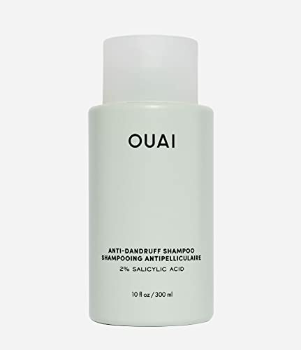 OUAI Anti-Dandruff Shampoo with Salicylic Acid. Gentle Hair Cleanser for Flaky and Dry Scalp. Reduce Itching, Redness, and Irritation (10 Fl Oz / 300ml)