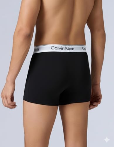 Image of GIIG CK Presents Plain Strechable Micromodal Fabric Underwear for Men (Black,Blue,Wine) Pack of 2 Size M,L, XL, XXL