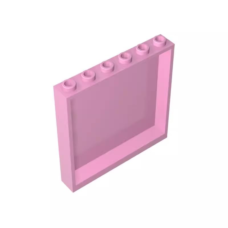 Gobricks 59349 Door Panel 1x6x5 10 Pieces GDS-773 Compatible with Lego Building Blocks Color:Bright Pink