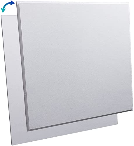 EchoGuard Fiberglass Ceiling Tile - Box of 10 - Fire-Rated (White, 2x2 Dual Sided (Both Tegular & Square Edge))