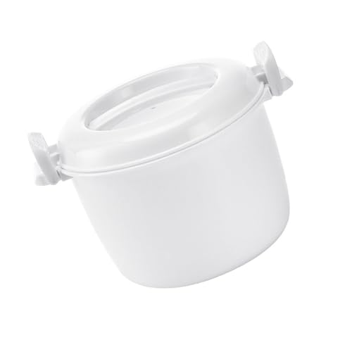 Gatuida 電子レンジ炊飯器 簡易炊飯器 ポータブル 食品保存容器 弁当箱として使用可能 耐熱 マイクロ波対応 素材 大容量 二重通気孔設計 ワンタッチロックボタン付き