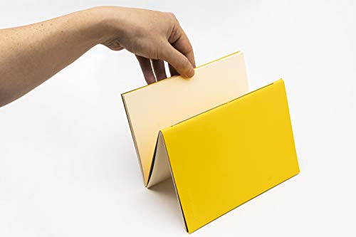 Carnet de notes A5 pour ne plus perdre vos idées, reliure main double face jaune et gris