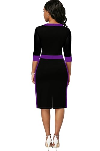 Image of Xinlees Women's Bodycon Pencil Dress Sexy Short Ruffles Sleeve Clubwear Basic Fitted Outfits Casual Midi Dresses