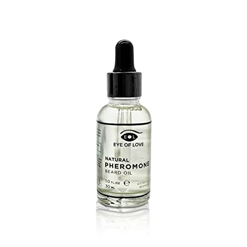 Eye of Love Natural Beard Oil for Men - Daily Facial Hair Softener with Argan, Jojoba Oils for Moisturized Skin, Reduced Frizz, Facial Grooming & Hydration Support (30ml/1fl oz)