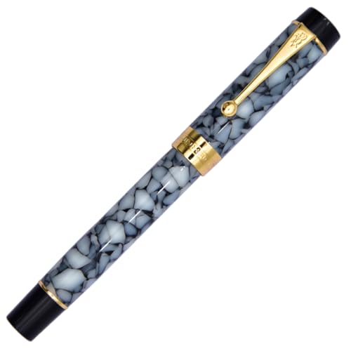 Stylo plume Jinhao 100 noir marbre avec plume fine et finitions dorées pour l'écriture