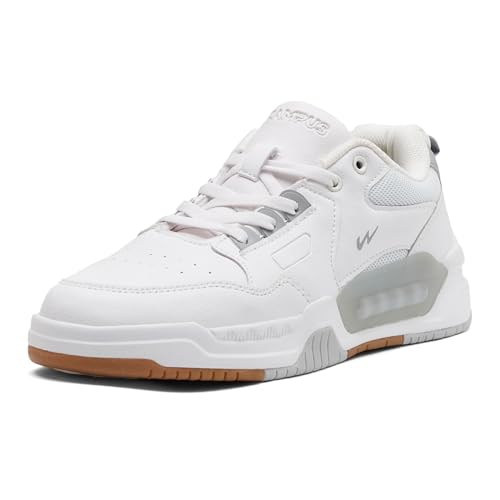 Campus Men's OG-36 WHT/L.Gry Sneakers - 9UK/India 1 Pair