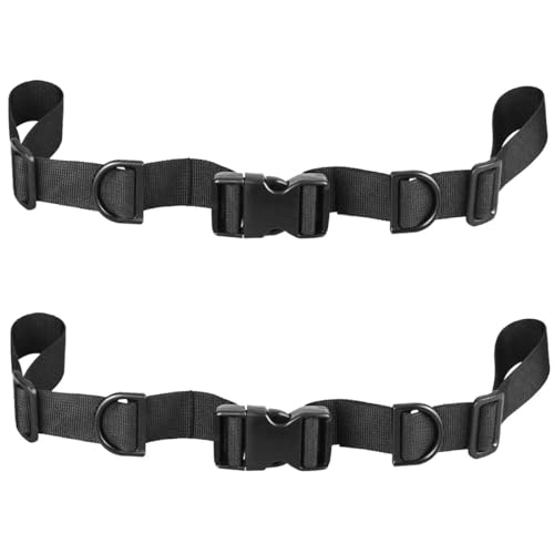 2 Stück Verstellbarer Brustgurt Für Rucksack - Schwarz, 25-70cm Länge