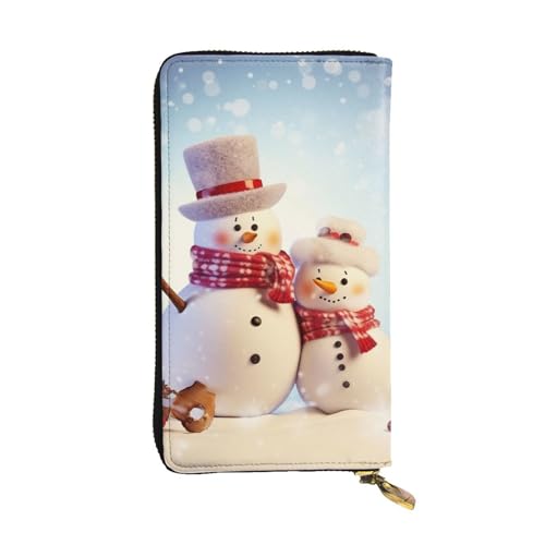 Portefeuille de Noël bonhomme de neige en cuir, le cadeau idéal pour homme et femme