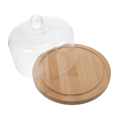 SOLUSTRE 1Juego Cubierta de Transparente de Acrílico con Base Pasteles y Postres de Protección de Polvo Hogar y Panaderías