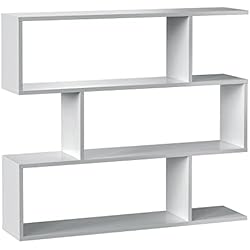 Estanteria 6 Huecos Conforama HOMN LIVING Estantería Librería Bolonia Color Blanco Brillo 6 Huecos, para Salón, Comedor o Despacho, 110 cm (Ancho) 24 cm (Profundo) 97 cm (Altura)