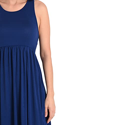 Image of Miss Lavish London Sleeveless Dresses for Women -Casual Summer Dresses with Pockets, Women's Fashion Midi Dress