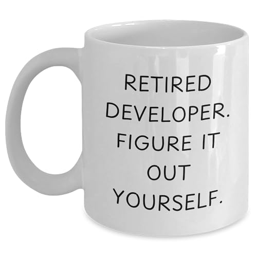 Developer Funny Quote White Coffee Mug Gifts from Coworkers for Christmas