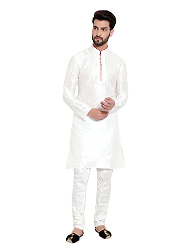 Image of HUZUR Mens Silk 6 Loop Kurta Pajama