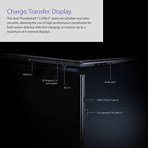 Zenbook Pro 14 Duo Oled 14.5” 2.8K Oled Touch, 120Hz Refresh Rate, Screenpad Plus, Intel Evo Platform, I7-12700H Cpu, 32Gb Ram, 1Tb Ssd, Windows 11 Home, Tech Black, Ux8402Za-Db76T #TOP6