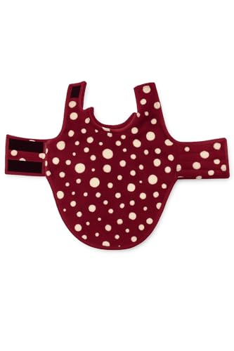 Image of The Pets Company Dog Winter Coat Jacket, Clothes, Windproof, Light Weight, Washable, Ultra Warm Thick Fleece Lined Dog Vest for Cold Weather Protection, (Polka Maroon Cherry, XX-Large - 30 Inch)