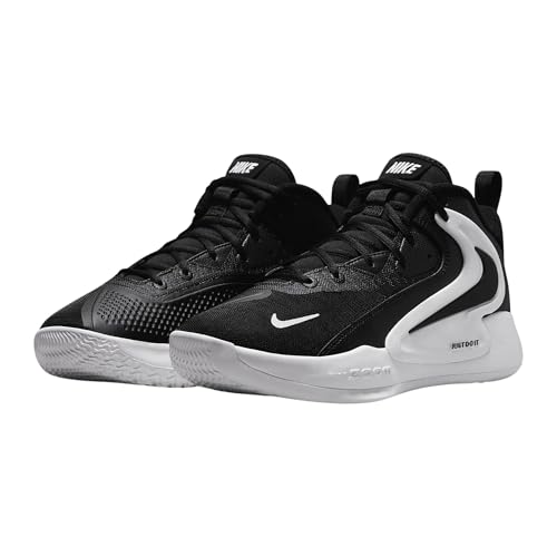 Nike Women's Zoom Hyperset 2 Volleyball Shoe Black | White 7.5 Women/6 Men