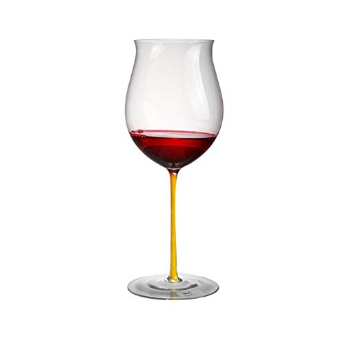 HAODUOO Bicchiere Vino Rosso Calice Cristallo Trasparente Bicchiere Vino Rosso Borgogna Grande Coppa Champagne 2 Bastoncini(900ml)