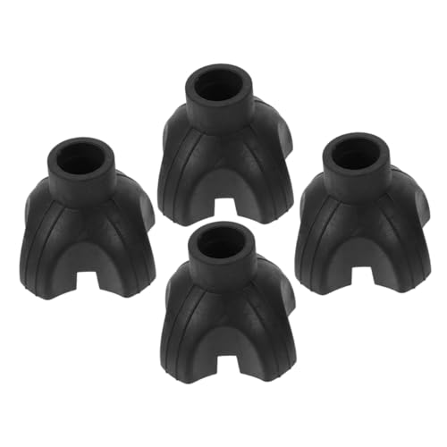 Beavorty Non-Slip Walking Cane Tips Replacement Kit 4pcs Heavy Duty Cane Tips Protective Base for Indoor Use