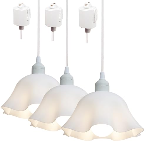 KOZUMI照明 LED ペンダントライト 8畳 洋風 和風 吊り下げ灯 レトロ 照明器具 ダクトレール式 天井 レール照明 おしゃれ 北欧 ダイニング 天井 照明 口金E26 カフェ リビング照明 ダイニング ホワイト 直径23cm 3個セット