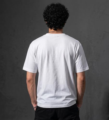 Image of Men's Round Neck Plain Oversize T-Shirt - Casual Loose Fit Cotton Wear | 100% Cotton T-Shirt |