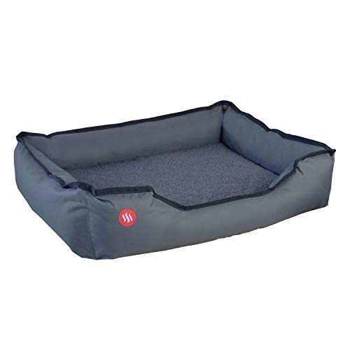 GPETB Heated Pet's Bed | Electric Pad for Dogs & Cats | Heating Element of Carbon Fibers, 2 Temperature Sensors, Safe Power Cord | Machine Washable, Grey, 80 x 60 cm - Image 3