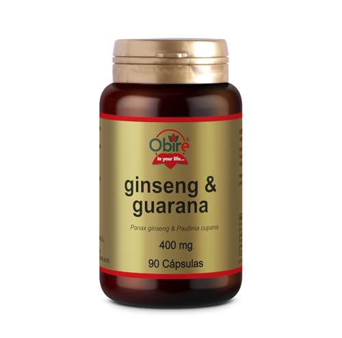 Obire | Ginseng + Guaraná 400 mg | 90 Cápsulas | Energía y Vitalidad | Estudiantes y Deportistas