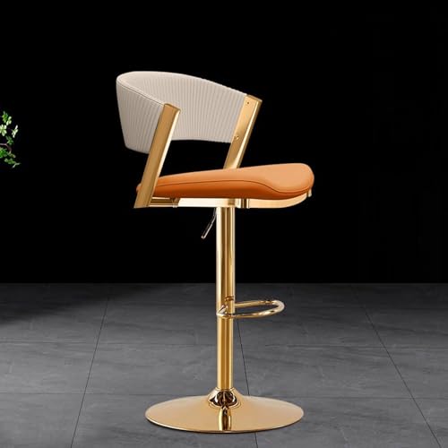 Tabourets de bar pivotants à hauteur réglable avec pieds dorés design pour salon
