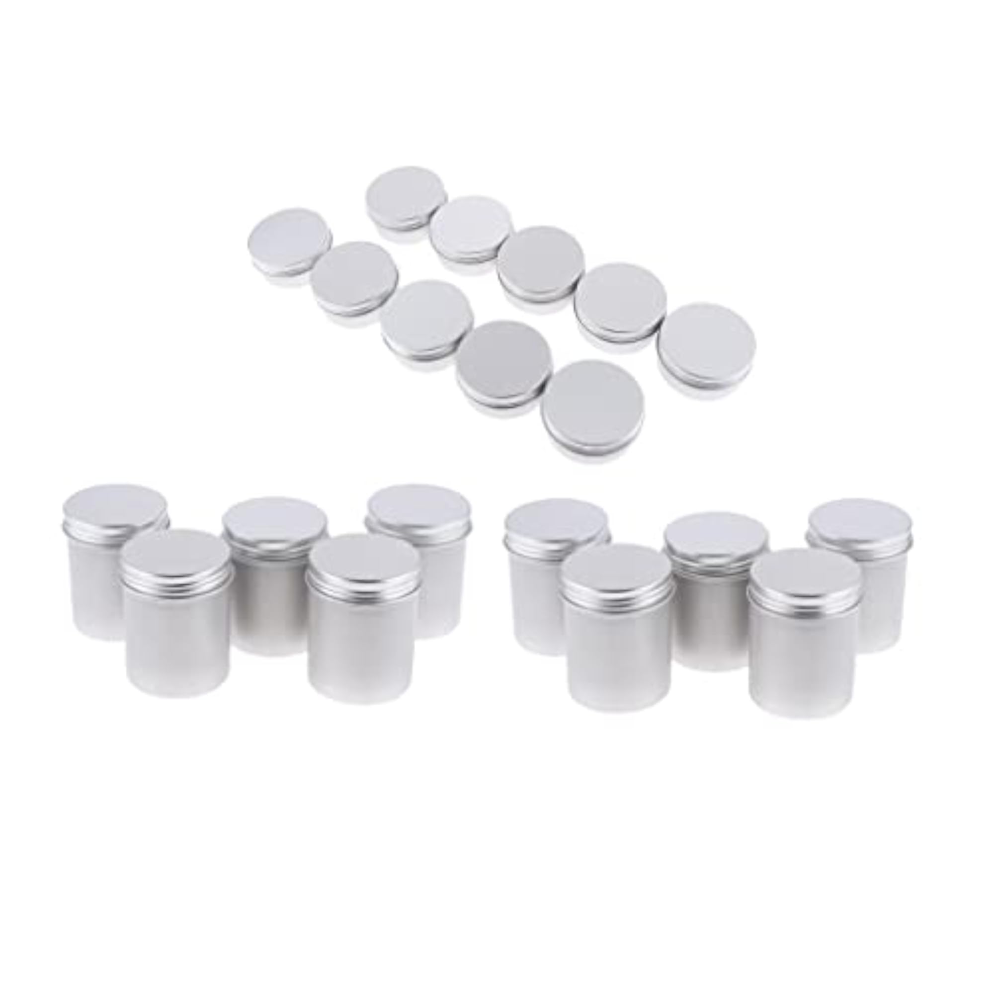 20Pcs Round Aluminum Tin Jar Cosmetic Empty Cream Container