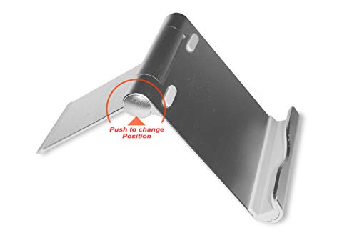 Lana's Magic - Soporte metálico de aleación de Metal para teléfono móvil y Tablet con Bloqueo de Clic multiángulo Ajustable