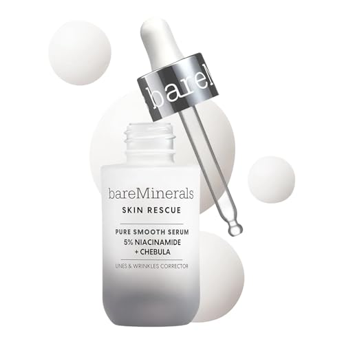 bareMinerals Skin Rescue Pure Smooth Face Serum Formulated with 5% Niacinamide + Chebula Smoothes Fine Lines + Wrinkles Sensitive Skin Safe Vegan Cruelty-Free & Dermatologist-Tested