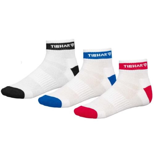 Tibhar Tischtennis Basic 3er Pack | Sportsocken | Funktionssocken (42-44)