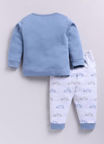 Image of Smart Baby Full Sleeve T-Shirt and Pyjama Set | 100% Cotton Interlock Fabric | Newborn to 6 Months Infant Wear | Soft & Lightweight Baby Suit for Boys & Girls