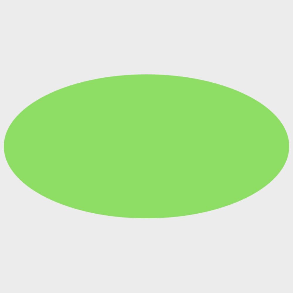 LabelsNstickers Custom Printed Standard Label Rolls - Oval - 1 x 2 - Neon Green - 125 Labels/Roll