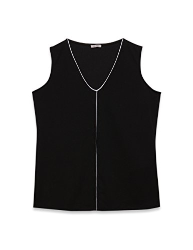 Fiorella Rubino: Top con Profili Bianchi, Scollo a...